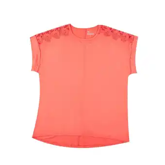 Tottus Polo caida encaje mujer xl coral oferta