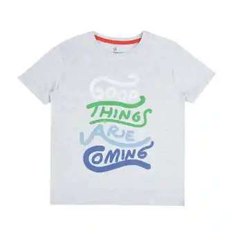 Tottus Polo estampado niño 8 gris claro oferta