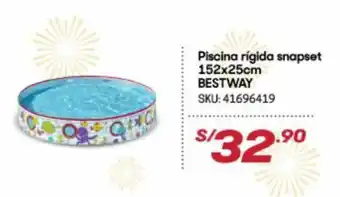 Hiperbodega Precio Uno Piscina Rígida Snapset 152 x 25cm Bestway oferta