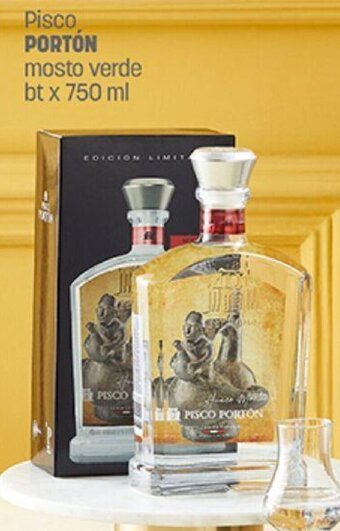 Plaza Vea Pisco Portón Mosto Verde bt x 750ml oferta
