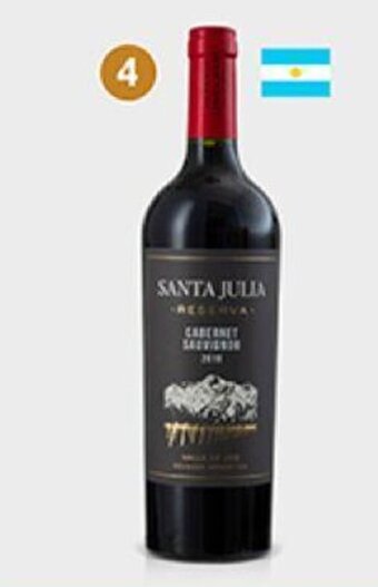 Plaza Vea Vino Santa Julia Reserva bt x 750ml oferta