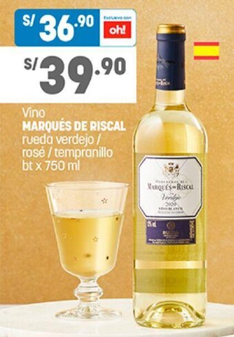 Plaza Vea Vino Marqués de Riscal Rueda Verdejo / Rosé / Tempranillo bt x 750ml oferta