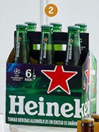 Plaza Vea Cerveza Heineken pk x 6 bt x 330ml oferta