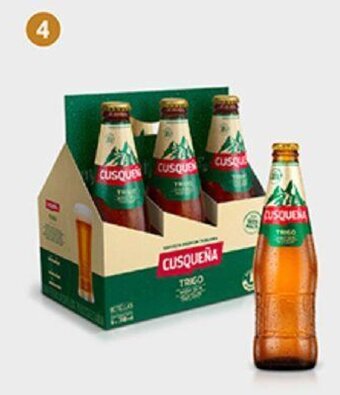 Plaza Vea Cerveza Cusqueña Trigo pk x 6 bt x 310ml oferta