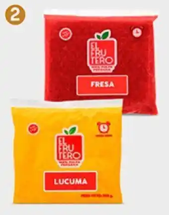 Plaza Vea Pulpa de Fresa / Mango / Maracuya / Lúcuma El Frutero bl x 500g oferta