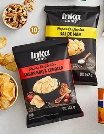Plaza Vea Papas Inka Chips Natural / Cebolla Caramelizada & BBQ / Jalapeño bl x 142g oferta