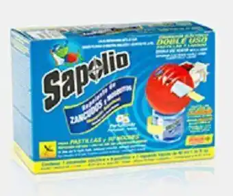 Plaza Vea Insecticida Sapolio Aparato + Repuesto Liquido 40ml + 6 Pastillas 50 Noches oferta
