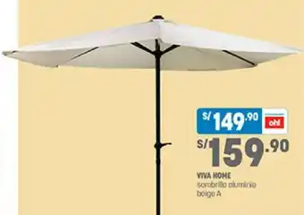 Plaza Vea Viva Home Sombrilla Aluminio Beige A oferta