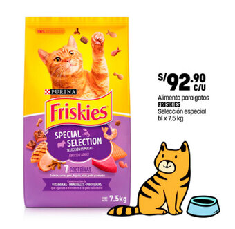 Plaza Vea Alimento para Gatos Friskies bl x 7.5kg oferta