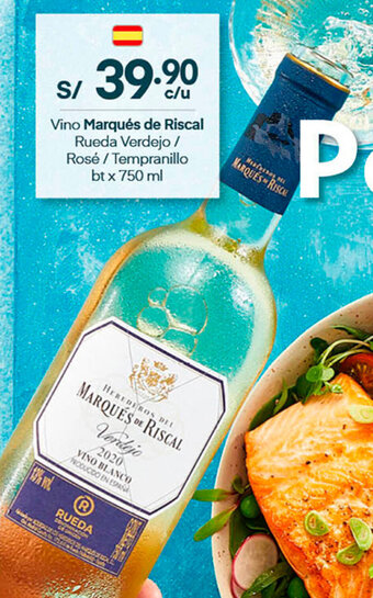 Plaza Vea Vino Marqués de Riscal Rueda Verdejo / Rosé / Tempranillo bt x 750ml oferta