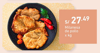 Plaza Vea Milanesa de Pollo x kg oferta