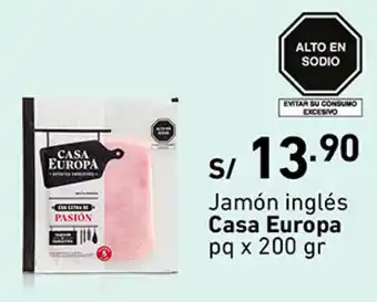 Plaza Vea Jamón Inglés Casa Europa pq x 200g oferta