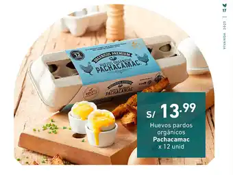 Plaza Vea Huevos Pardos Orgánicos Pachacamac x 12 unid oferta