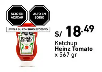 Plaza Vea Ketchup Heinz Tomato x 567g oferta