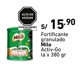 Plaza Vea Fortificante Granulado Milo Activ-Go la x 380g oferta