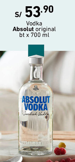 Plaza Vea Vodka Absolut Original bt x 700ml oferta