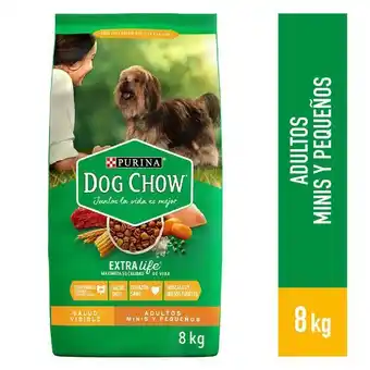 Tottus Comida para perros dog chow adultos minis y pequeños sabor pollo y carne 8 kg - bolsa 8 kg oferta