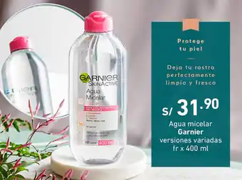 Plaza Vea Agua Micelar Garnier versiones variadas fr x 400ml oferta