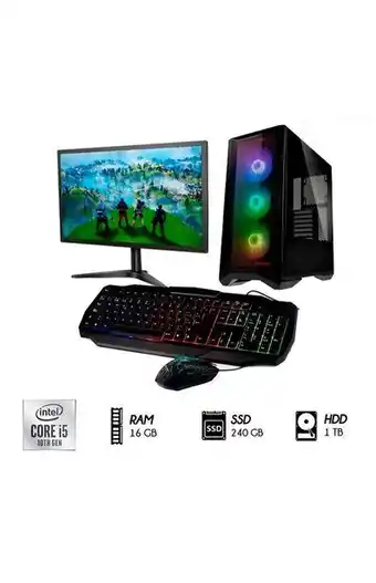 Tiendas EFE Computadora pc intel core i5-10th ram 16gb disco 1tb ssd 240gb monitor 24' oferta