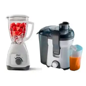 Hiraoka Licuadora oster blstkagwrd053 1.5l + extractor de jugo oster fpstje316w oferta