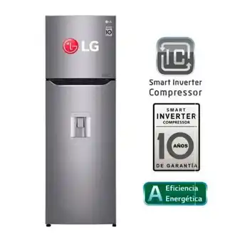 Hiraoka Refrigeradora lg top freezer gt29wppdc no frost 254l oferta