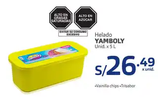 Plaza Vea Helado Yamboly unid x 5L oferta