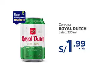 Plaza Vea Cerveza Royal Dutch lata x 330ml oferta