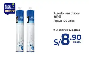 Plaza Vea Algodón en Discos Aro pqte. x 120 unids oferta