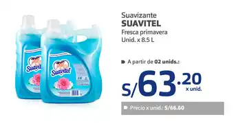Plaza Vea Suavizante Suavitel Fresca Primavera unid x 8.5L oferta