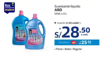 Plaza Vea Suavizante Líquido Aro unid x 5L oferta