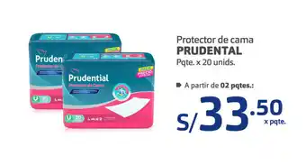 Plaza Vea Protector de Cama Prudential pqte x 20 unids oferta