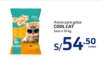 Plaza Vea Arena para Gatos Cool Cat saco x 20kg oferta