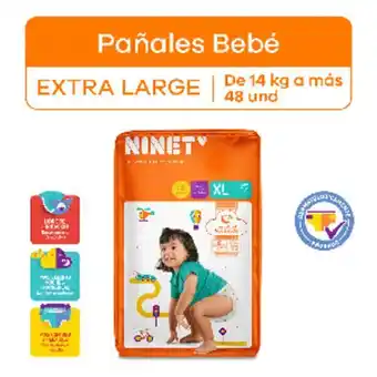 InkaFarma Pañales ninet talla xl - bolsa 48 un oferta
