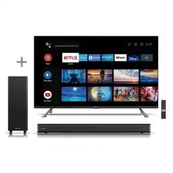Hiraoka Televisor miray qled smart 4k 50" mq50-t1000bt + soundbar miray sbm-w602bt oferta