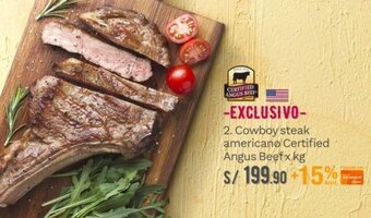 Wong Cowboy Steak Americamo Certified Angus Beef oferta