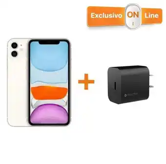 iShop Iphone 11 - 64 gb - blanco + cargador de pared mophie usb-c 20w oferta