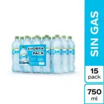 Metro Pack x15 agua de mesa sin gas san luis botella 750ml oferta