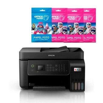 Hiraoka Impresora multifuncional 4 en 1 epson ecotank l5290 + papel foto adhesivo brillante 120g x 25 hojas jumbo + papel foto brilla oferta