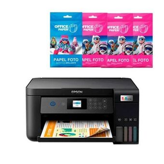 Hiraoka Impresora multifuncional epson l4260 + papel foto adhesivo brillante 120g x 25 hojas jumbo + papel foto brillante 180g x 10 h oferta