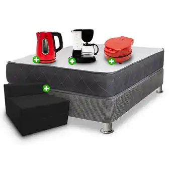 Tottus Combo cama samay 2 plazas + hervidor + wafflera + cafetera + sofá cama oferta