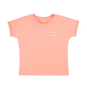 Tottus Polo estampado mujer l durazno oferta