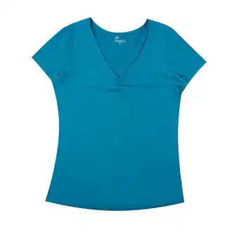Tottus Polo stretch mujer l verde petroleo oferta