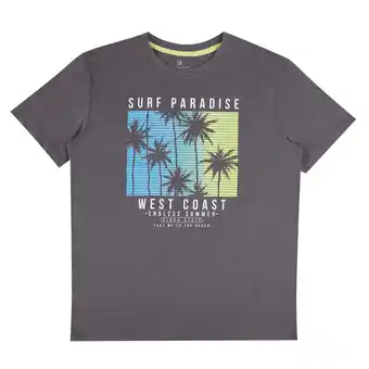 Tottus Polo estampado teens 16 gris oferta
