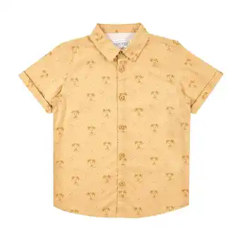 Tottus Camisa print niño 6 ocre oferta