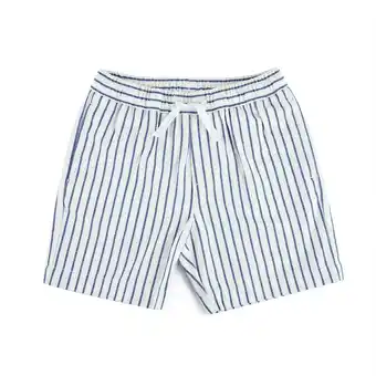 Tottus Short rayas niño 10 blanco oferta