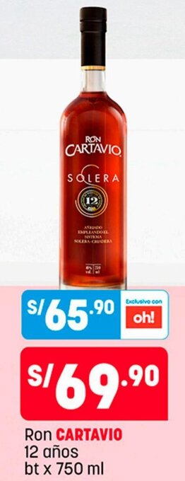 Ron Cartavio 12 Años x 750ml