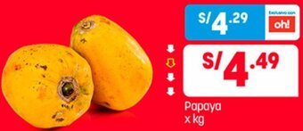 Plaza Vea Papaya oferta