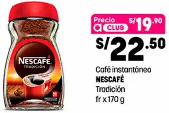 Plaza Vea Café Instantáneo Nescafé 170g oferta