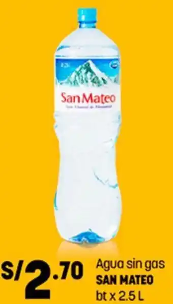 Plaza Vea Agua Sin Gas San Mateo 2,5L oferta