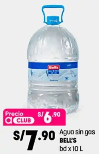 Plaza Vea Agua Sin Gas Bell's 10L oferta